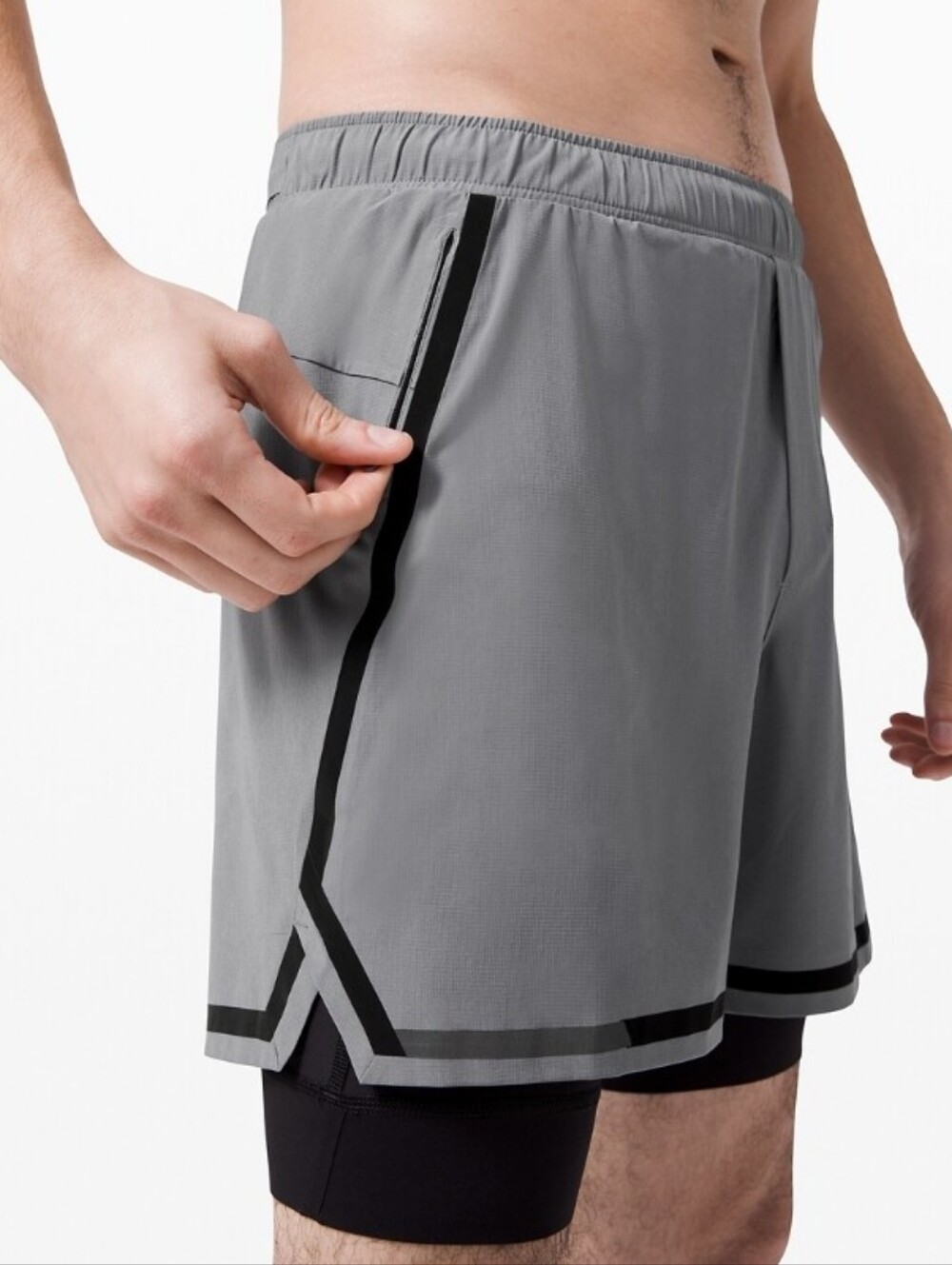 Men's Gray Athletic Lululemon Running Shorts